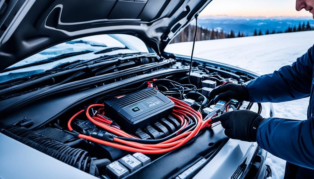 jump starting a lithium battery in cold weather
