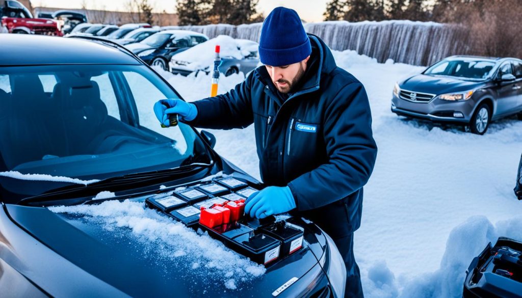 Preventing frozen car battery